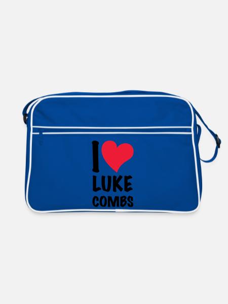 Ich liebe Luke Combs - Retro Tasche - Blau/Weiß