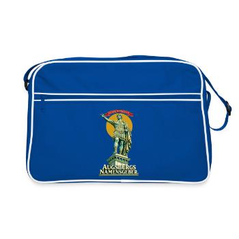Augustus Augsburgs Namensgeber - Retro Tasche - Blau/Weiß - Vorne