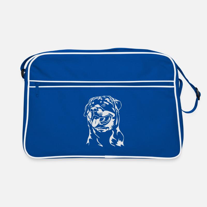 ROTTWEILER Hundeportrait Wilsigns Hunde Hund Retro Tasche