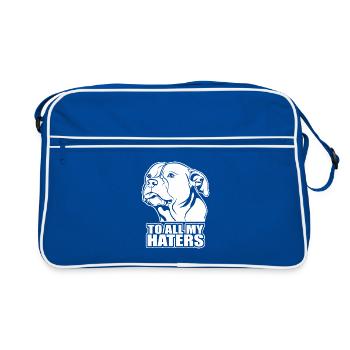 À tous mes ennemis disant chiens chiens Wilsigns - Sac Retro - bleu/blanc - Devant