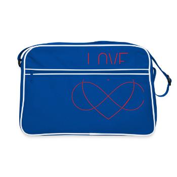 Infinity love sign friendship - Retro Bag - blue/white - Front