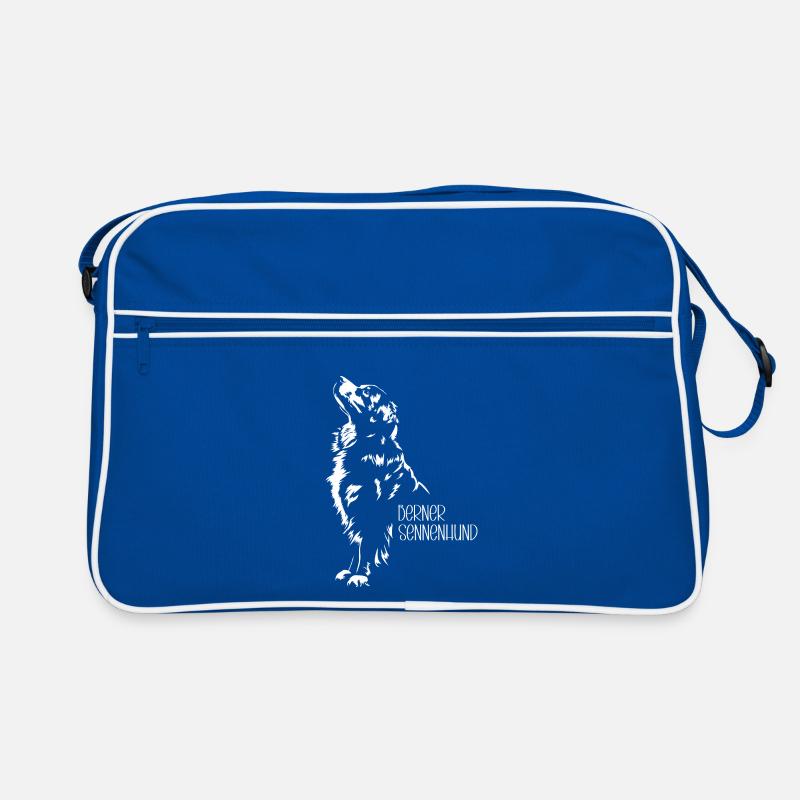 Berner Sennenhund Silhouette Hunde Hund Wilsigns Retro Tasche