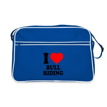 I love bull riding - Sac Retro - bleu/blanc - Devant