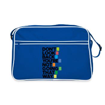 Don't look back - Retro Bag - blue/white - Front