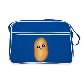 Kawai potato potatoes - Retro Bag - blue/white - Front