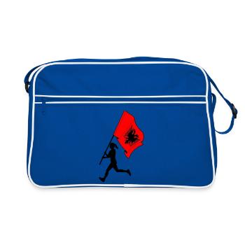 Drapeau Albanie Femme Courir - Sac Retro - bleu/blanc - Devant