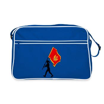 Drapeau Monténégro femme marchant - Sac Retro - bleu/blanc - Devant