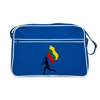 Drapeau Lituanie homme courant - Sac Retro - bleu/blanc - Devant