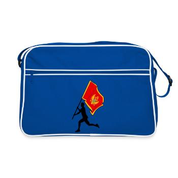 Drapeau Monténégro homme courant - Sac Retro - bleu/blanc - Devant