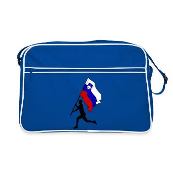 Drapeau Slovénie homme courant - Sac Retro - bleu/blanc - Devant
