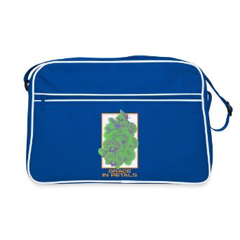 Grace in Petals - Floral Art - Retro Bag - blue/white - Front