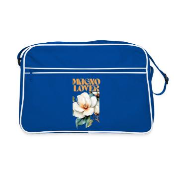 Conception botanique Magnolia Love - Sac Retro - bleu/blanc - Devant