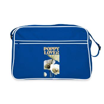 Motif floral botanique pour amoureux du coquelicot - Sac Retro - bleu/blanc - Devant