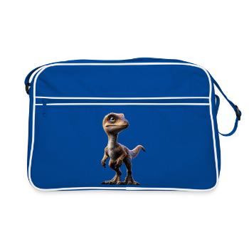 Raptor Vélociraptor Dinosaure Dino Raptors - Sac Retro - bleu/blanc - Devant