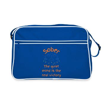 Sobriety - Quiet Mind Victory Mandala - Retro Bag - blue/white - Front