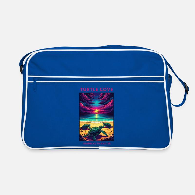 Bahamian Paradise Sunset Turtle Book Retro Bag