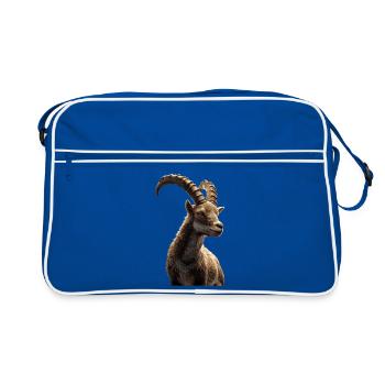 Chèvre Capricorne Bouquetin alpin Chèvres capricornes - Sac Retro - bleu/blanc - Devant