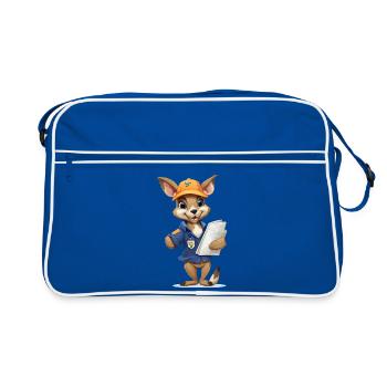 Hoppel Construction Worker Bunny - Retro Bag - blue/white - Front