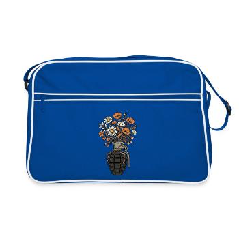 Flower Garnet Peace - Retro Bag - blue/white - Front