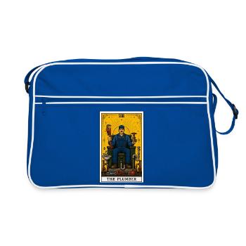 Plumber | Sanitary Profession Tarot - Retro Bag - blue/white - Front