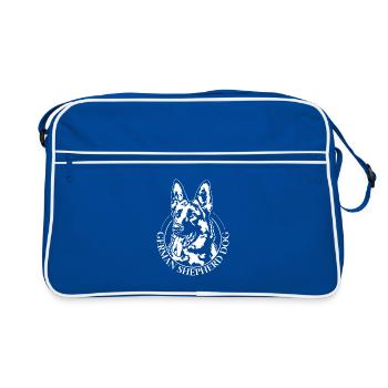 BERGER ALLEMAND Portrait Hund Wilsigns - Sac Retro - bleu/blanc - Devant