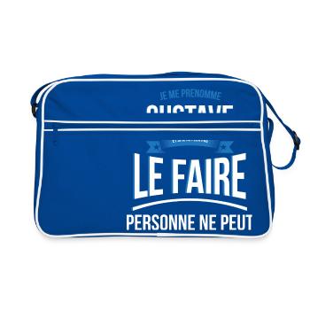 Gustave personne ne peut cadeau - Sac Retro - bleu/blanc - Devant