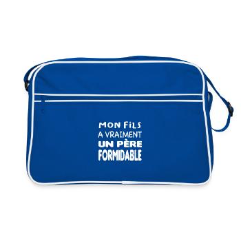 Père formidable - Sac Retro - bleu/blanc - Devant