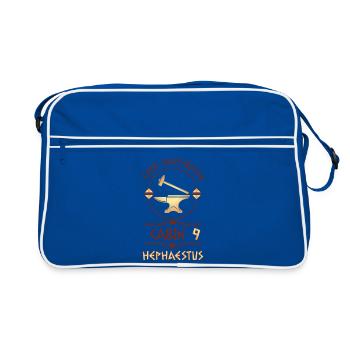 Cabin #9 in Camp Half Blood, Child of Hephaestus - Retro Bag - blue/white - Front
