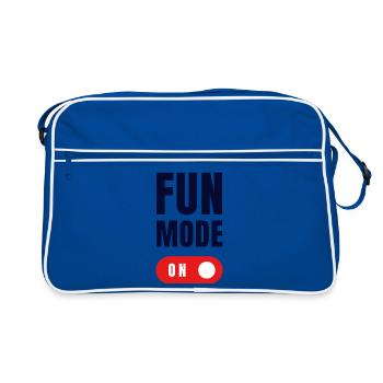 FUN MODE ON - Retro Bag - blue/white - Front