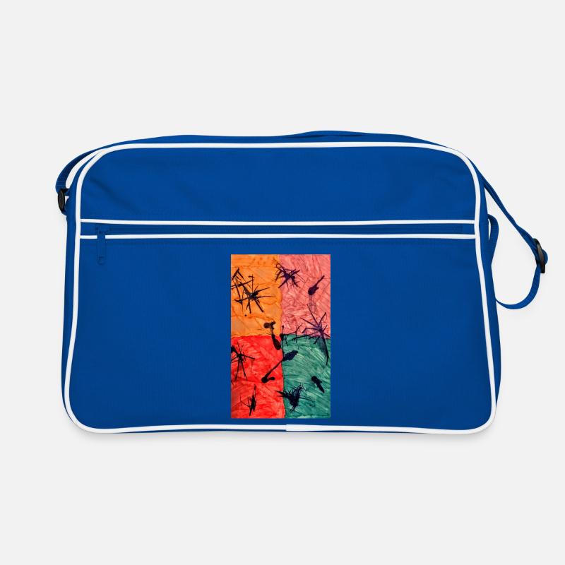 Jeu abstrait de couleurs avec motif à pointes Sac Retro