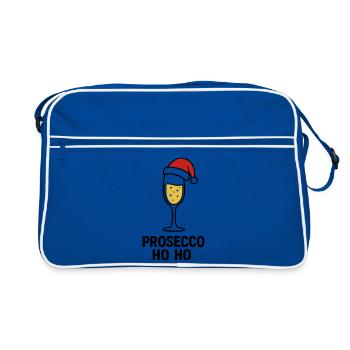 Prosecco Ho Ho – Pull de Noël au prosecco - Sac Retro - bleu/blanc - Devant