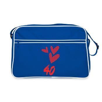40. 40 YEARS. 40th ANNIVERSARY. 40 YEARS ANNIVERSARY. - Retro Bag - blue/white - Front