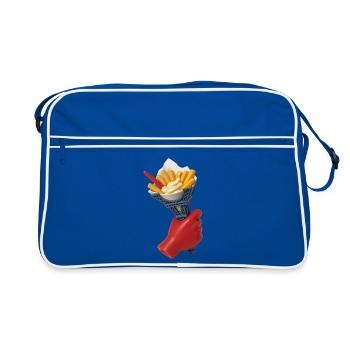 BELGIAN FRIES #1 - Bellegique - Sac Retro - bleu/blanc - Devant
