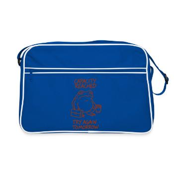 Capacity reached | Tomorrow again - Retro Bag - blue/white - Front
