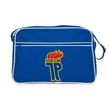 JP - Junge Pioniere Logo - Retro Tasche - Blau/Weiß - Vorne
