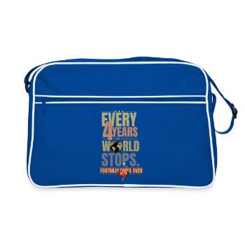 Chaque 4 Ans Le Monde S’arrête - Sac Retro - bleu/blanc - Devant