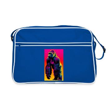 gorilla - Retro Bag - blue/white - Front
