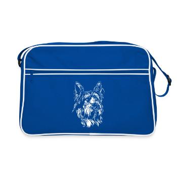 BERGER PICARD Portrait Dogs Dog Wilsigns - Retro Bag - blue/white - Front