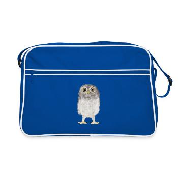 Owl - Retro Bag - blue/white - Front