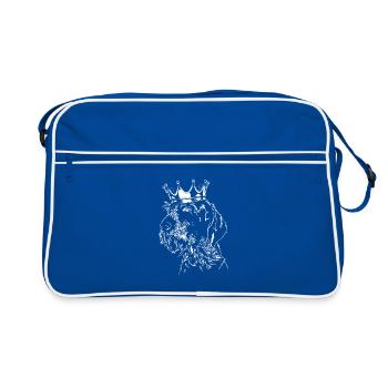 GERMAN WIREHAIR Crown Dog Dogs Hunting Wilsigns - Retro Bag - blue/white - Front