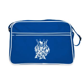 German Wirehaired Crown Dog Dogs Hunting Wilsigns - Retro Bag - blue/white - Front