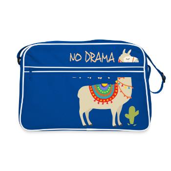 Drama Lama 2 - Retro Tasche - Blau/Weiß - Vorne