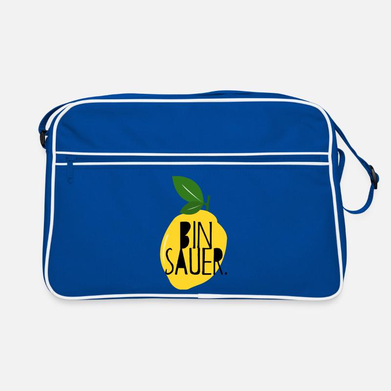 Bin sauer - Zitrone - Schlechte Laune - Statement Retro Tasche