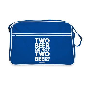 Deux bières ou pas deux bières ? Typographie en gras - Sac Retro - bleu/blanc - Devant