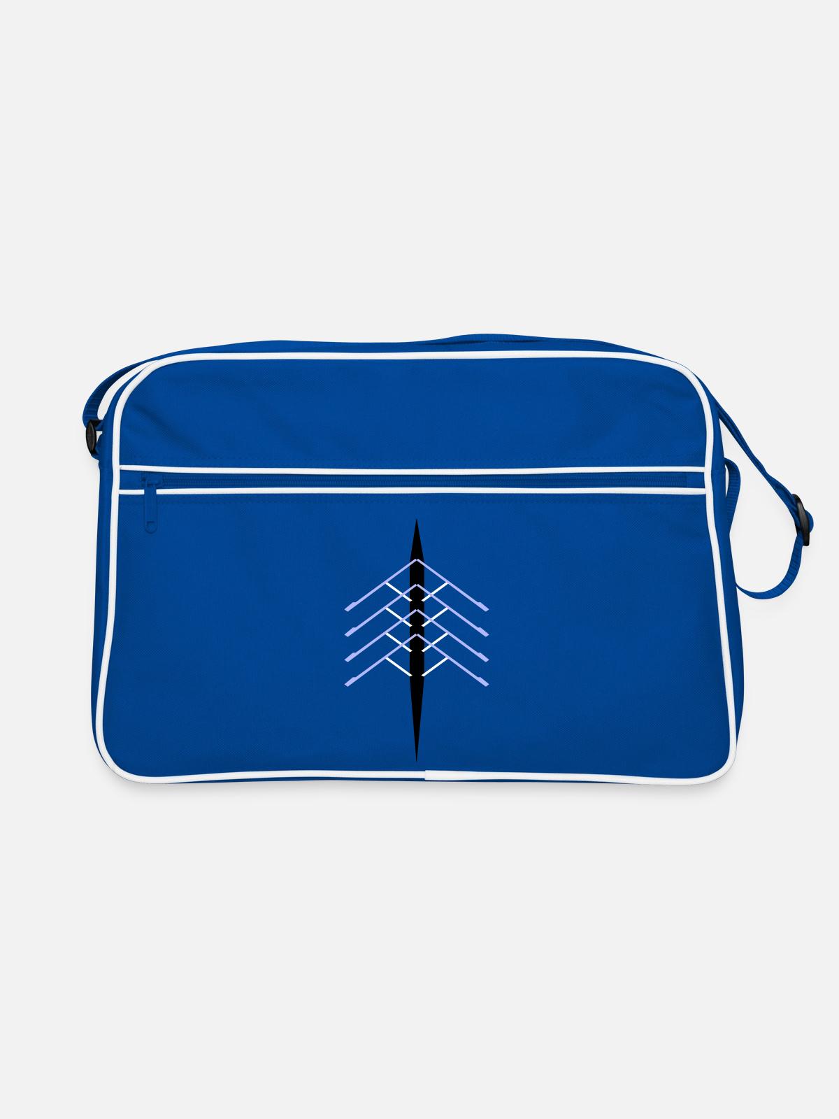 Quad à rames - Sac Retro - bleu/blanc - Devant