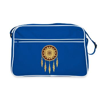 Amulette d’art des lignes géométriques - Sac Retro - bleu/blanc - Devant