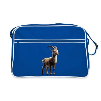 Chèvre Capricorne Bouquetin alpin Chèvres capricornes - Sac Retro - bleu/blanc - Devant