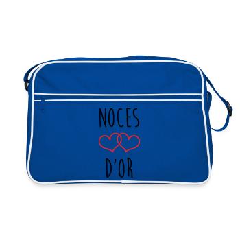Noces d'Or 50 ans de mariage - Sac Retro - bleu/blanc - Devant