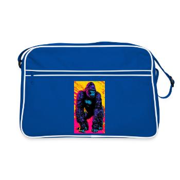 gorilla - Retro Bag - blue/white - Front