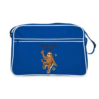 Zen Sloth: Grip Let Go Climbing - Retro Bag - blue/white - Front